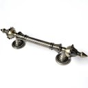 Ver imagem 2 de Puxador Duplo Classic 260mm Bronze Antigo Porta Pivotante Correr Passagem Madeira Vidro Rústico