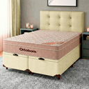 Ver imagem 1 de Kit Cabeceira + Cama Box Bau + Colchão Casal Molas Ensacadas Airtech Ortobom