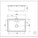 Ver imagem 3 de Cuba Tramontina Morgana 60 Fx Undermount em Aço Inox com Lixeira de Embutir 5 L, Tábua de Madeira, D
