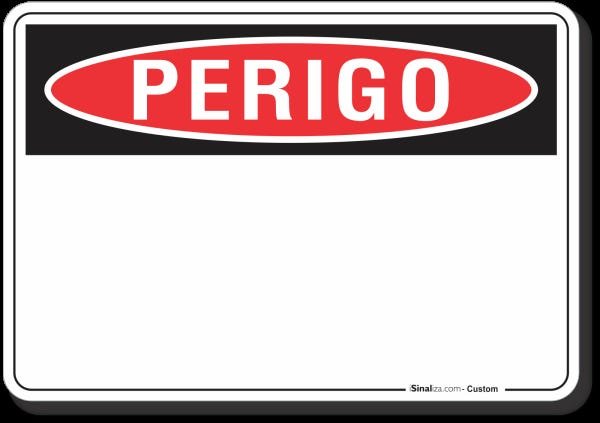 PLACA PERIGO PERSONALIZADA | MadeiraMadeira