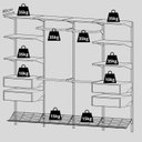 Ver mais imagens de Closet Aberto Modulado para Casal 225cm Eternity Branco