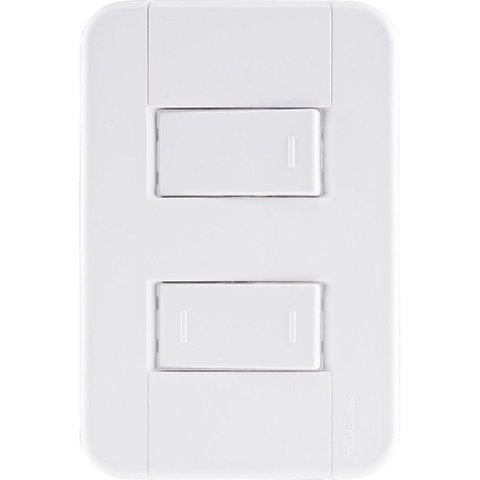 Conjunto 4x2 com 1 Interruptor Simples 10 a 250 V e 1 Interruptor Paralelo 10 a 250 V Tab