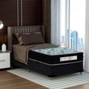 Ver imagem 2 de Cama Box Baú Solteiro Sonnolux 88x188x69 Molas Ensacadas Suede Preto Sereneprime