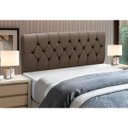 Ver imagem 2 de Cabeceira Cama Box Estofada Madeira Queen Size Madri:marrom