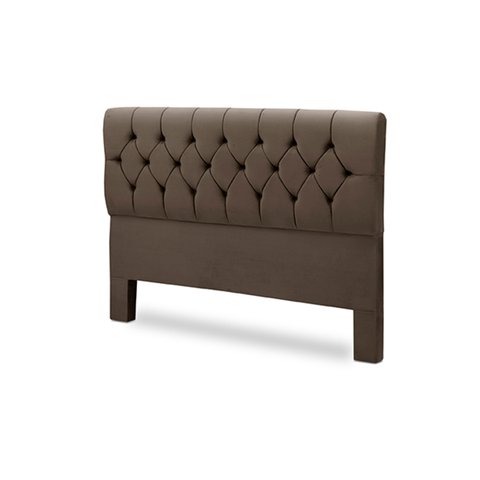 Cabeceira Cama Box Estofada Madeira Queen Size Madri:marrom