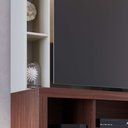 Ver imagem 5 de Estante Painel para Tv 50 Pol 136cm Efraim C04 Nogueira Real Off White Matte - Lyam Decor
