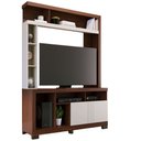 Ver imagem 2 de Estante Painel para TV 50 pol 136cm Efraim C04 Nogueira Real Off White Matte - Lyam Decor