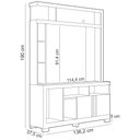 Ver imagem 7 de Estante Painel para Tv 50 Pol 136cm Efraim C04 Nogueira Real Off White Matte - Lyam Decor