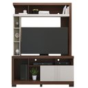 Ver imagem 3 de Estante Painel para Tv 50 Pol 136cm Efraim C04 Nogueira Real Off White Matte - Lyam Decor