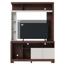 Ver imagem 4 de Estante Painel para Tv 50 Pol 136cm Efraim C04 Nogueira Real Off White Matte - Lyam Decor