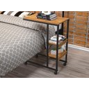 Ver imagem 3 de Mesa Industrial Auxiliar para Cama Miti Preto e Canela