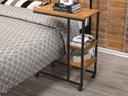 Ver imagem 3 de Mesa Industrial Auxiliar para Cama Miti Preto e Canela