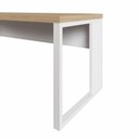 Ver imagem 7 de Mesa L Escritório Industrial 1,70m x 0,70m Pés Metal F5 Cor:Macadâmia com Branco