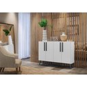 Ver mais imagens de Aparador Buffet 4 Portas Retrô Viena Multimóveis V3606 Branco/Preto