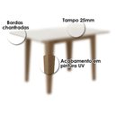 Ver imagem 3 de Mesa de Jantar 160cm Liz com Vidro Carvalho Off White – Poliman