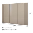 Ver imagem 3 de Cabeceira Cama Solteiro Ripada 1,60m Tn 100% Mdf Casa Lar Cor:titânio