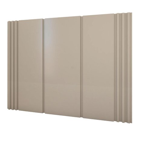 Cabeceira Cama Solteiro Ripada 1,60m Tn 100% Mdf Casa Lar Cor:titânio