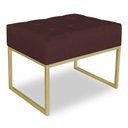 Ver imagem 5 de Kit 02 Puffs Lisa Suede Base Metálica Industrial Dourado Marsala