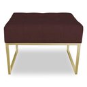 Ver imagem 3 de Kit 02 Puffs Lisa Suede Base Metálica Industrial Dourado Marsala