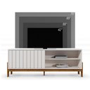 Ver imagem 5 de Rack Bancada para TV New Aurora 75" 188cm MDP Pérola Metalizado-Canela Möbler