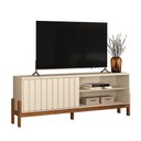 Ver imagem 1 de Rack Bancada para TV New Aurora 75" 188cm MDP Pérola Metalizado-Canela Möbler