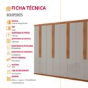 Ver imagem 6 de Guarda Roupa Casal Avant Mdf com 8 Portas 4 Gavetas Moderna Mobília
