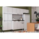 Ver imagem 6 de Gabinete P/ Pia Cozinha Balcão C/ Tampo Múltipla 6112 C/ 3 Portas e 1 Gaveta 105cm Branco/preto -