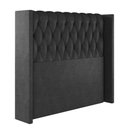 Ver imagem 2 de Cabeceira Estofada Solteiro 90 Cm Pérola Veludo Preto