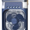 Ver imagem 1 de Ventilador de Mesa C/ Umidificador Climatizador Frio Usb Led Genérico Azul