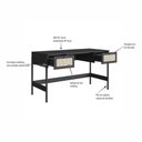 Ver imagem 2 de Escrivaninha com Estante Minimalista 2 Gavetas MDP 139cm Nero Artesano Móveis