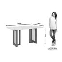 Ver imagem 3 de Sala de Jantar Completa Yara Sc79 Tampo Madeirado C/ Vidro Canto Curvo 160x90cm e 6 Cadeiras Vita
