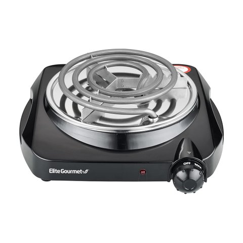 Elite Gourmet Esb301c Placa de Aquecimento Elétrica 1 Queimador Preto