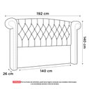 Ver imagem 3 de Cabeceira Cama Box Casal Adelle 140cm Com Frame Suede Bege - Desk Design