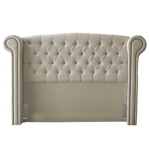 Cabeceira Cama Box Casal Adelle 140cm Com Frame Suede Bege - Desk Design
