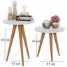 Mesinha Lateral e Apoio Decorativa Pés de Madeira: Off White - 5