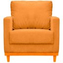 Ver imagem 1 de Kit Poltrona e Sofa Berlim 2 Lugar Base de Madeira Tecido Impermeavel Terra Cota