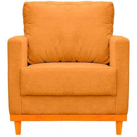 Kit Poltrona e Sofa Berlim 2 Lugar Base de Madeira Tecido Impermeavel Terra Cota
