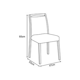 Mesa Jantar Luxo Jade 160x90cm Off White com 6 Cadeiras Estofadas Veludo Cinza Base Madeira Maciça M - 4
