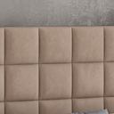 Ver imagem 5 de Cabeceira Cama Box Estofada Queen Imperial para Quarto em Veludo Bege Claro - Larbelle