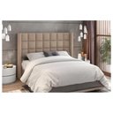 Ver imagem 6 de Cabeceira Cama Box Estofada Queen Imperial para Quarto em Veludo Bege Claro - Larbelle