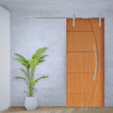 Ver imagem 2 de Porta de Correr Belissima 6 Trilho Soft Pux. Curvo Cromado 1.10 X 2.10 Lado Esquerdo – Hale
