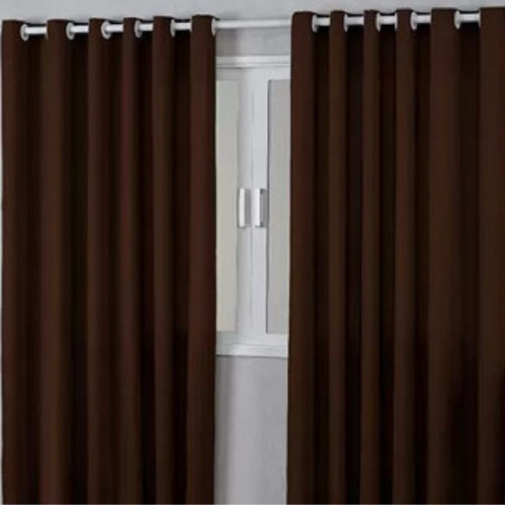 Cortina Roma Marrom 2.00m X 1.40m para Janela Sala Quarto Cozinha Parede Decoração