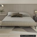 Ver imagem 5 de Cama Casal King 199cm Pés Metálicos Elisa S05 Linho Bege - Mpozenato