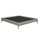 Ver imagem 1 de Cama Casal King 199cm Pés Metálicos Elisa S05 Linho Bege - Mpozenato