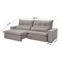 Ver imagem 7 de Sofá Grecia Veludo 02 Módulos de 120m B25cm Meu Sofá Online B026 Veludo Prata