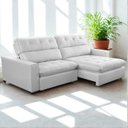 Ver imagem 1 de Sofa Retratil Reclinavel 2 Lugares 230cm Veludo Andreia