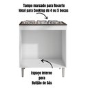 Ver imagem 4 de Balcão para Cooktop Andréia 2 Portas Branco Ajl