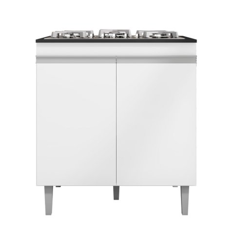Balcão para Cooktop Andréia 2 Portas Branco Ajl
