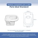 Ver imagem 3 de Assento Sanitário Tampa de Vaso Branco Resina Poliester Paris para Bacia Ideal Standard