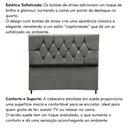 Ver imagem 2 de Cabeceira Estofada Cama Box Solteirão 100 Cm Suede Dubai Cinza